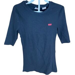 Levi’s Luca Slim Ribbed Tee T-Shirt Black